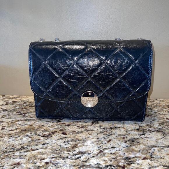 Marc Jacobs Quilted Big Trouble Black Patent Leather Bag Purse - Picture 2 of 14